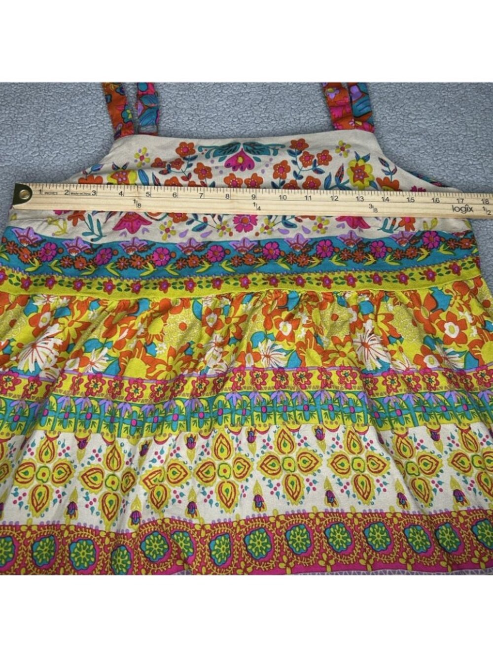 Natural Life Dress Womens L Multicolor Floral Boho Tiered Maxi Sundress Festival - Picture 7 of 10